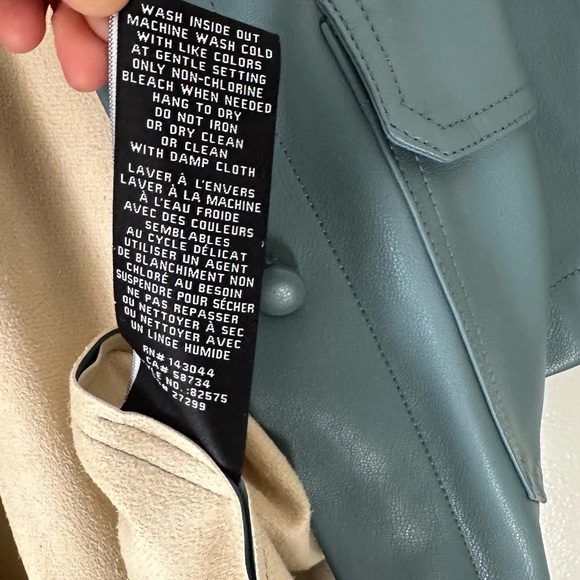 7 For All Mankind Faux Leather Button-Down Shirt Dress Tuckernuck - Picture 7 of 8